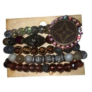 Jaded Gypsy Neutral Bracelet Set Upcycled